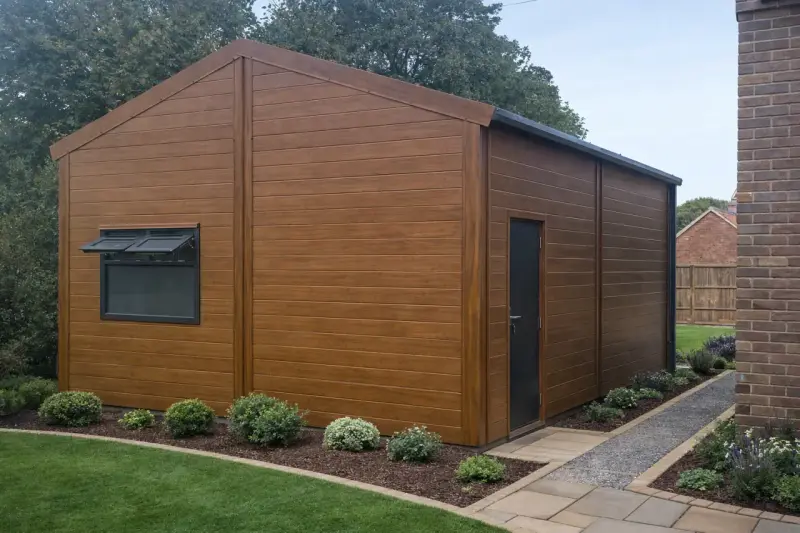 Prestige secure storage building with maintenance-free external cladding
