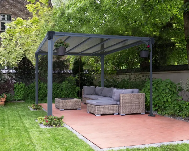 flat roof gazebo by Nucrete
