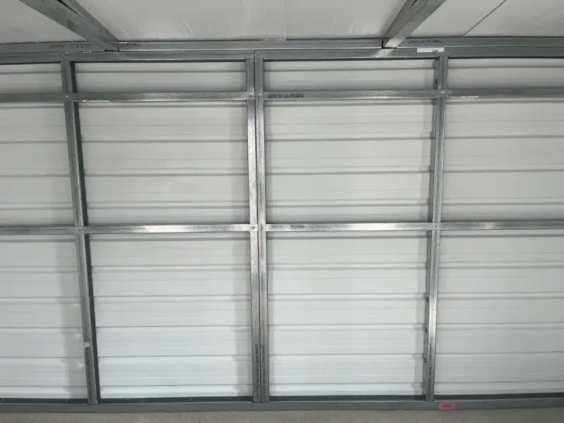 Steel frame and insulated wall panels — roof detail