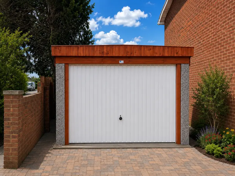Pent roof garage