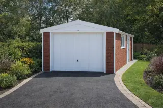 Prestige single or double garage with premium external finish on a residential property