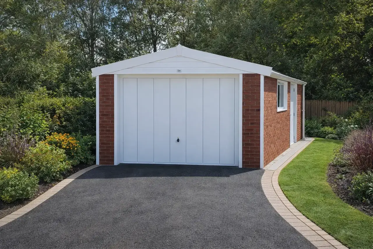 Prestige single or double garage with premium external finish on a residential property