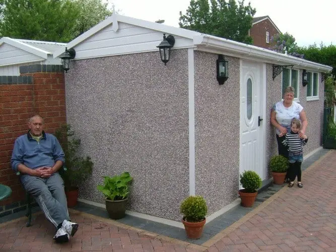 Beautifying a concrete garage