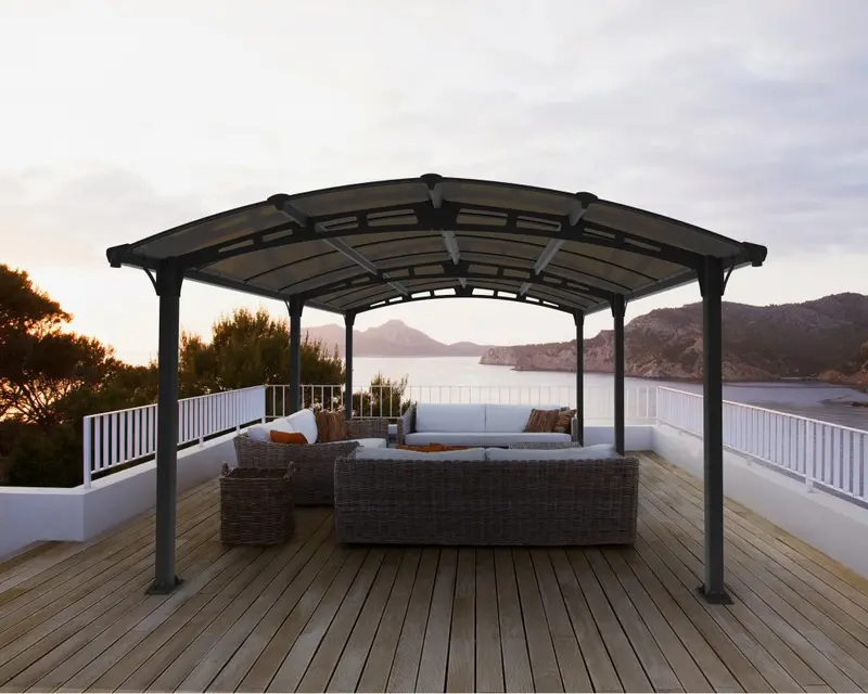 premium arched gazebo kit by Nucrete