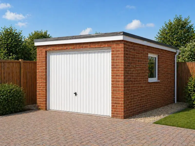 Traditional brick-built garage