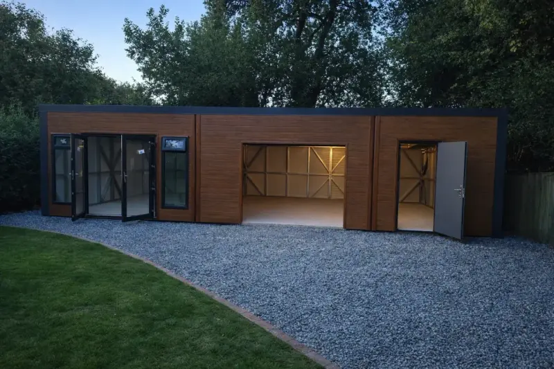 Prestige insulated workshop building with steel-framed construction and quality external finish